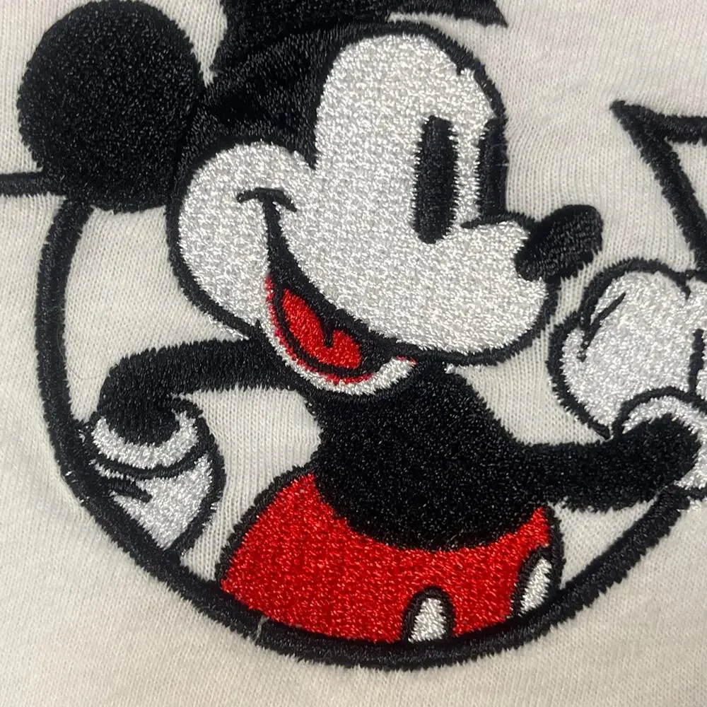 Disney‎ Mickey Mouse One Of A Kind Graphic Tee White Short Sleeve Youth Large